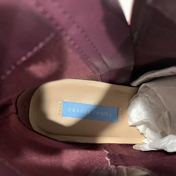 Draper James | Suede Leather Bootie Bethany Burgundy Square Toe Ankle NEW - Picture 7 of 8